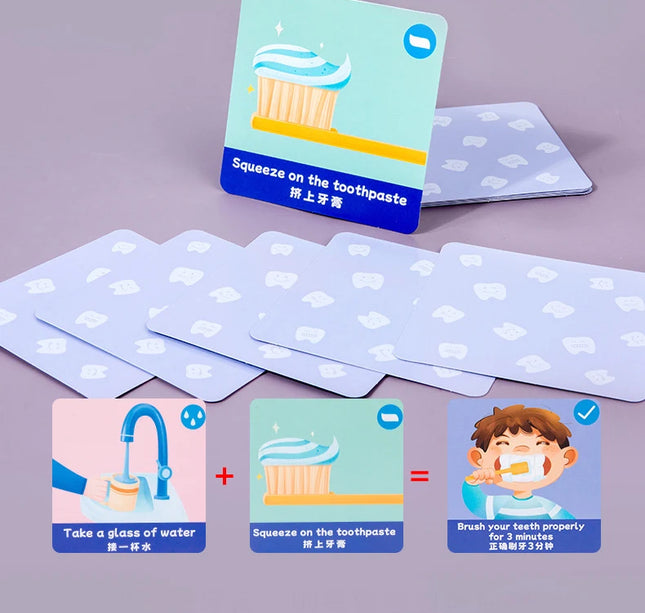 Montessori Brush Teeth Simulation Toy – Parent-Child Educational Puzzle Game for Kids Fine Motor Skills