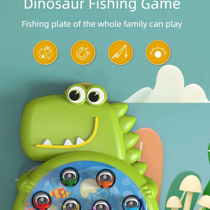 Magnetic Dinosaur Fishing Game – Montessori Toy with Rod for Toddlers & Kids