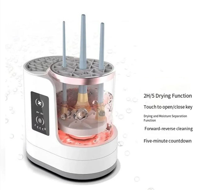 2025 New Electric Makeup Brush Cleaner Washing And Drying Set Automatic Brush Cleaning And Drying Beauty Tool Cleaning Machine.