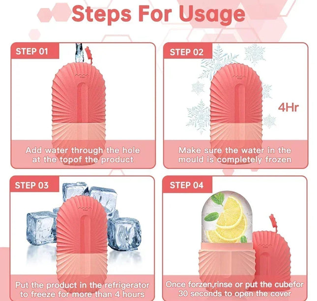 Ice Face Roller Ice Cube Beauty Massage Silicone Ice Mold For Eye Puffiness Ice Facial Roller Shrink Pores Multifunctional mold