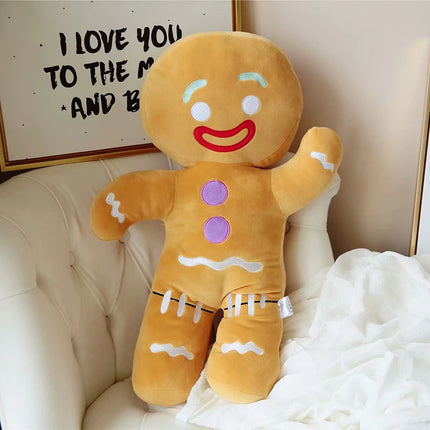Gingerbread Man Plush Toy – Soft Stuffed Cookie Doll for Room Decoration & Birthday Gifts