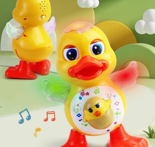 Electronic Dancing Duck Toy – Musical Cartoon Animal with Flashing Lights & Movement for Kids Educational Gift