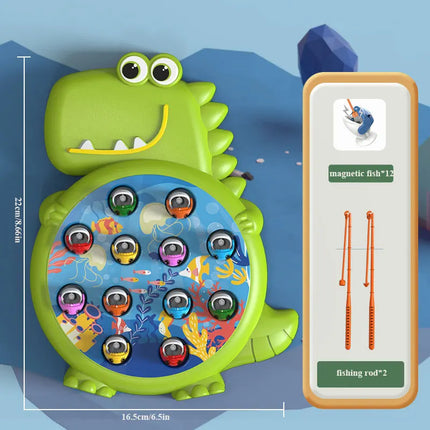 Magnetic Dinosaur Fishing Game – Montessori Toy with Rod for Toddlers & Kids