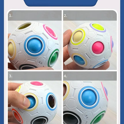 Antistress Cube Magic Fidget Toys Puzzle Rainbow Balls Children Educational Toy Adult Kid Reliever Stress Anxiety Christmas Gift