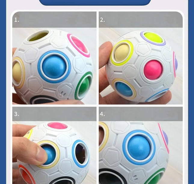 Antistress Cube Magic Fidget Toys Puzzle Rainbow Balls Children Educational Toy Adult Kid Reliever Stress Anxiety Christmas Gift