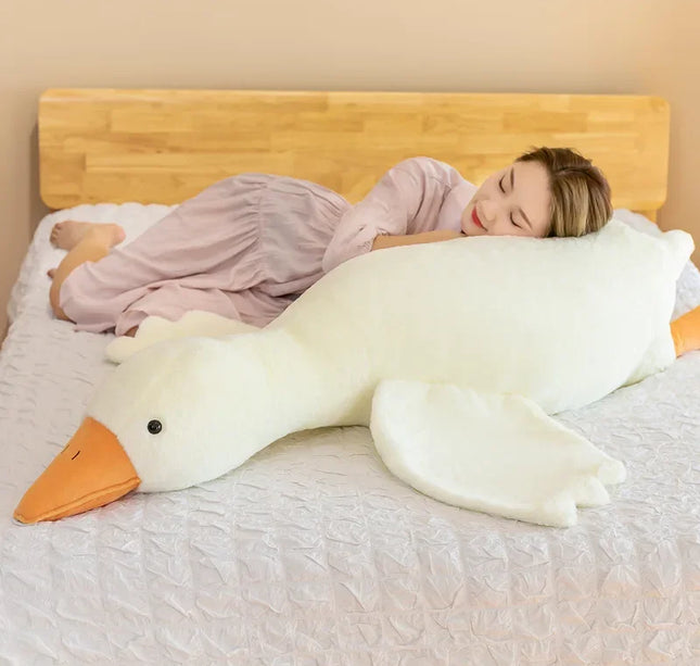 50/90/130CM Funny Goose Plush Toy, Soft Duck Pillow, Cute Stuffed Animal for Sleeping, Kids Gift, Girlfriend Birthday Present