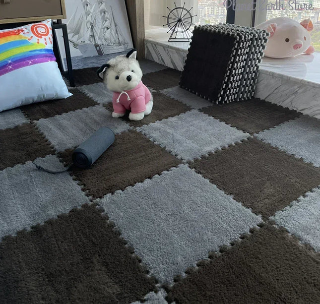 10/20pcs Baby Play Mat Set – Soft Plush EVA Foam Puzzle Carpet for Kids Room & Floor Warmth