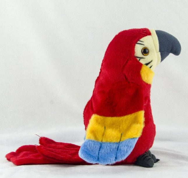 Talking Macaw Parrot Plush Toy – Electronic Repeating Stuffed Animal Bird for Kids & Pet Fun