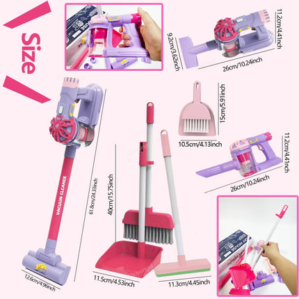 Kids Electric Vacuum Cleaner Toy – Simulation Cleaning Set for Toddlers Role Play & Educational Gifts