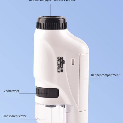 Handheld Microscope Kit Lab LED Light 60X 120X Home School Biologi Cal Science Educational Toys For Children Brinquedo STEM Gift