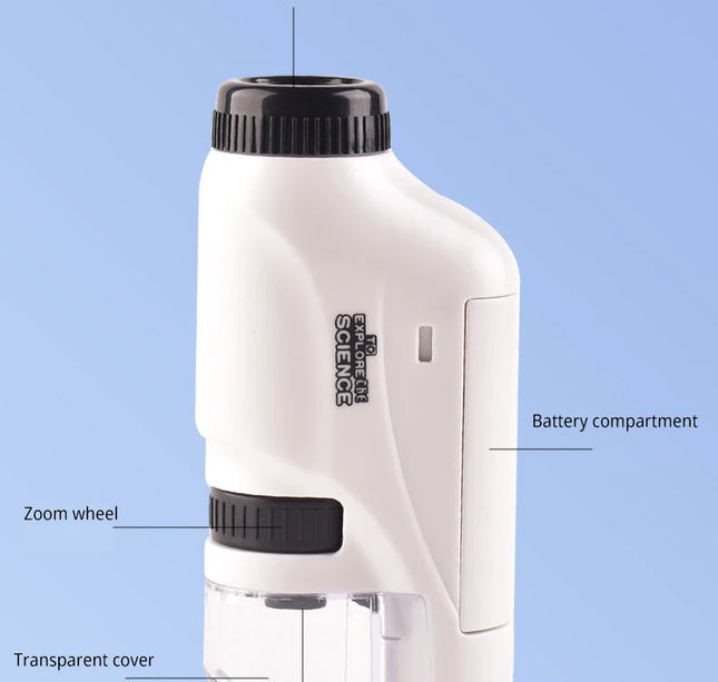 Handheld Microscope Kit Lab LED Light 60X 120X Home School Biologi Cal Science Educational Toys For Children Brinquedo STEM Gift