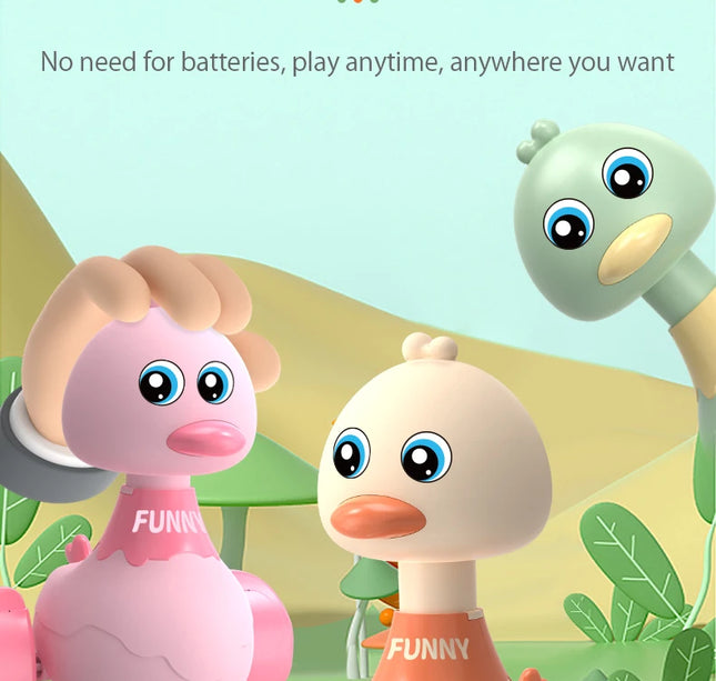 Baby Toy Swing Duck Toy Cartoon Press Vehicles Glide Animal Inertia Pull Back Cars Early Education Toys for Toddlers Boys Girls