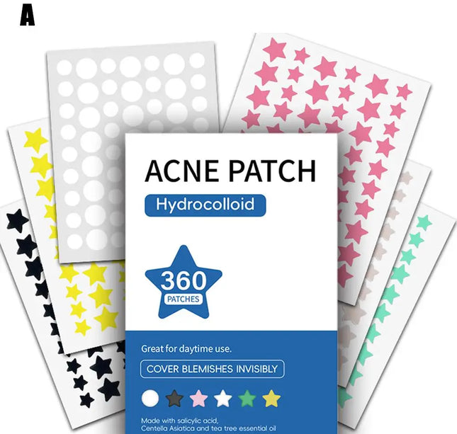 360Pcs Colorful Invisible Pimple Removal Anti-Acne Hydrocolloid Patches Spots Marks Concealer Beauty Makeup Tool Repair Sticker