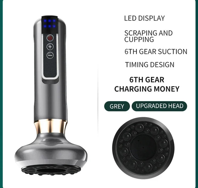 Tricolor Electric Massager GuaSha Anti Cellulite Vacuum Suction Cup Beauty Health Scraping Infrared Heat Slimming Massage Thera