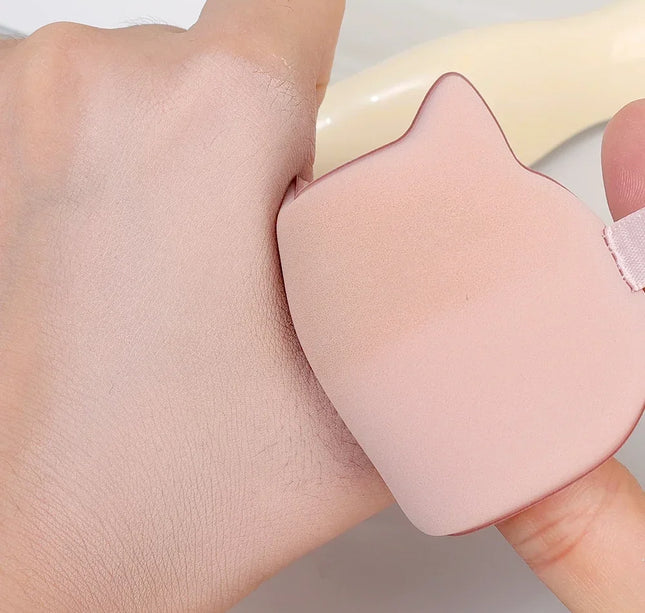 10PCS Cute Cat Makeup Puff Foundation Cosmetic Puff Smooth Powder Concealer Beauty Dry and Wet Dual-use Powder Puff Makeup Tool