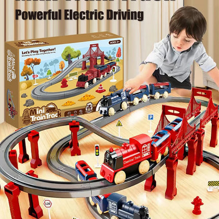 Electric Rail Train Set – Educational Assembly Model Toy for Boys, Simulation Track for Christmas & Birthday Gifts