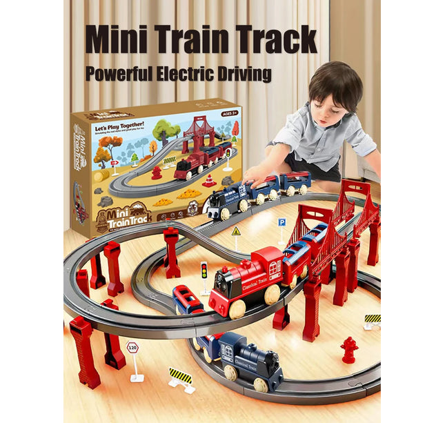 Electric Rail Train Set – Educational Assembly Model Toy for Boys, Simulation Track for Christmas & Birthday Gifts