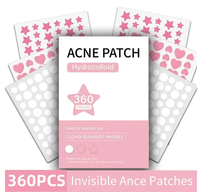 360Pcs Colorful Invisible Pimple Removal Anti-Acne Hydrocolloid Patches Spots Marks Concealer Beauty Makeup Tool Repair Sticker