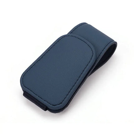 Car Sun Visor Glasses Clip – Magnetic Leather Holder for Eyeglasses & Sunglasses