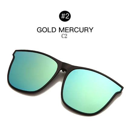 Men's Clip-On Polarized Sunglasses – Vintage Square Photochromic Night Vision Driving Glasses