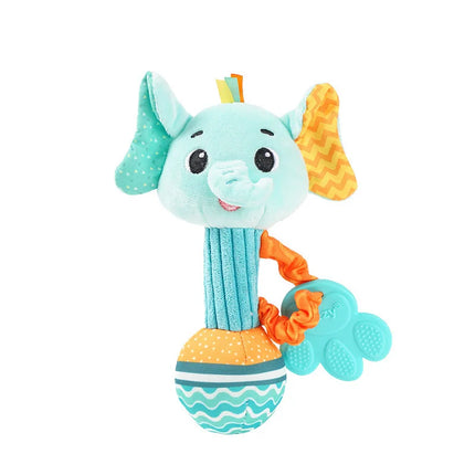 Baby Rattle Plush Toy – Soft Stuffed Animal Shaker with Crinkle & Squeaky Sensory Grip for Toddler Travel & Gifts