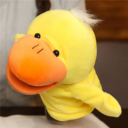Kawaii Plush Finger Puppets – Lion, Elephant, Bunny, Monkey Story Toys for Children