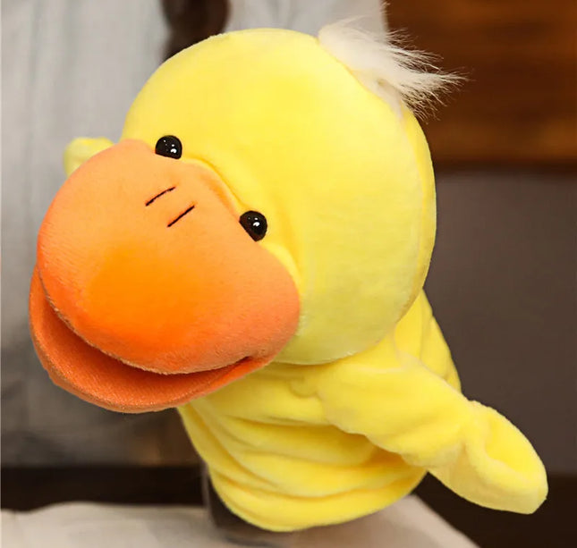 Kawaii Plush Finger Puppets – Lion, Elephant, Bunny, Monkey Story Toys for Children