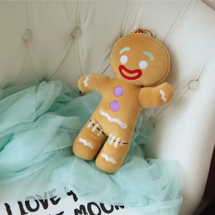 Gingerbread Man Plush Toy – Soft Stuffed Cookie Doll for Room Decoration & Birthday Gifts