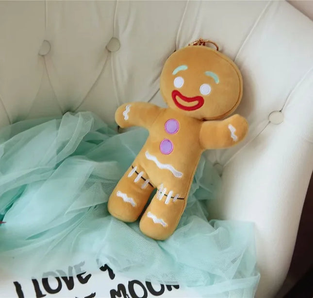 Gingerbread Man Plush Toy – Soft Stuffed Cookie Doll for Room Decoration & Birthday Gifts