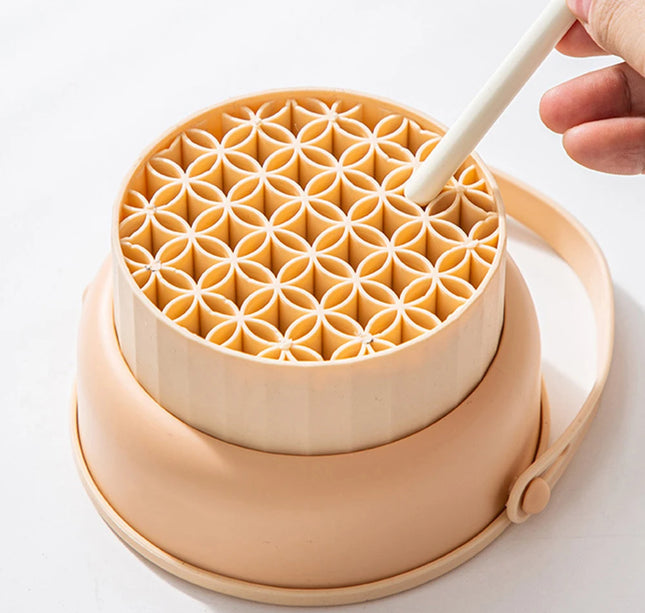 Makeup Brush Cleaning Bowl Beauty Egg Cleaning Tool Storage Set Brush Powder Puff Dry Cleaning Silicone Drying Shelf