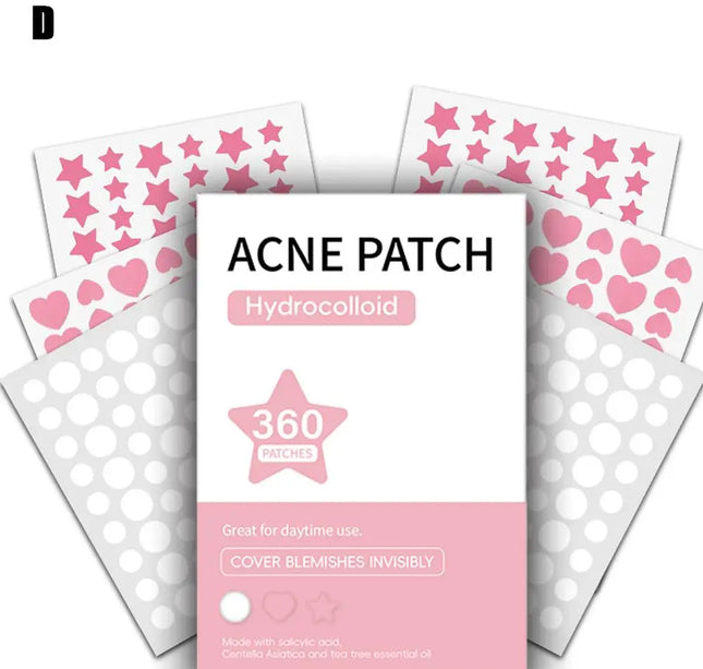 360Pcs Colorful Invisible Pimple Removal Anti-Acne Hydrocolloid Patches Spots Marks Concealer Beauty Makeup Tool Repair Sticker