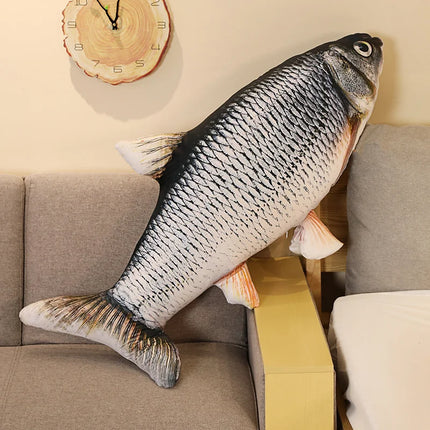 3D Goldfish Plush Pillow – 40/60cm Soft Stuffed Carp Cushion Toy for Kids & Creative Sofa Decor Gift