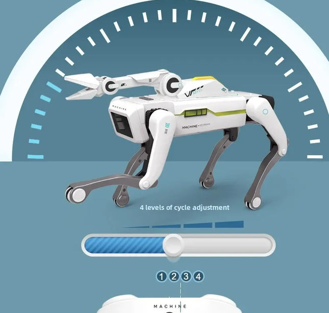 Teeggi RC Intelligent Robot Dog – Multifunctional Bionic Smart Mechanical Pet with Turret Educational Toy Gift