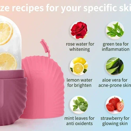 Ice Face Roller Ice Cube Beauty Massage Silicone Ice Mold For Eye Puffiness Ice Facial Roller Shrink Pores Multifunctional mold