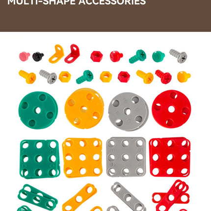 Educational Assembling Toolbox Toy Electric Screwdriver Screwing Repair 4-6 years old Montessori Kids Repair Toolbox Toys