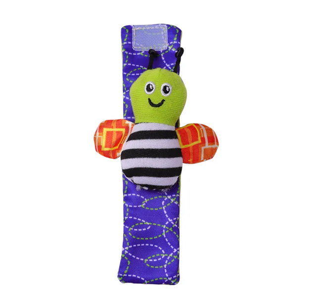 Baby Rattles Toys – 4pcs Foot Socks & Wrist Straps Set for 0–12 Months