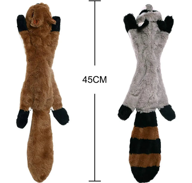 Funny Simulated Animal No Stuffing Dog Toy with Squeakers Durable Stuffingless Plush Squeaky Dog Chew Toy Crinkle Pet Squeak Toy
