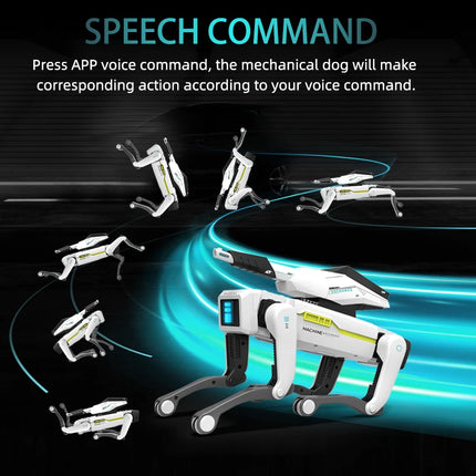 Teeggi RC Intelligent Robot Dog – Multifunctional Bionic Smart Mechanical Pet with Turret Educational Toy Gift