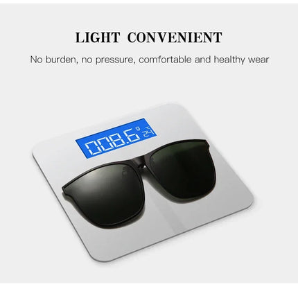 Men's Clip-On Polarized Sunglasses – Vintage Square Photochromic Night Vision Driving Glasses
