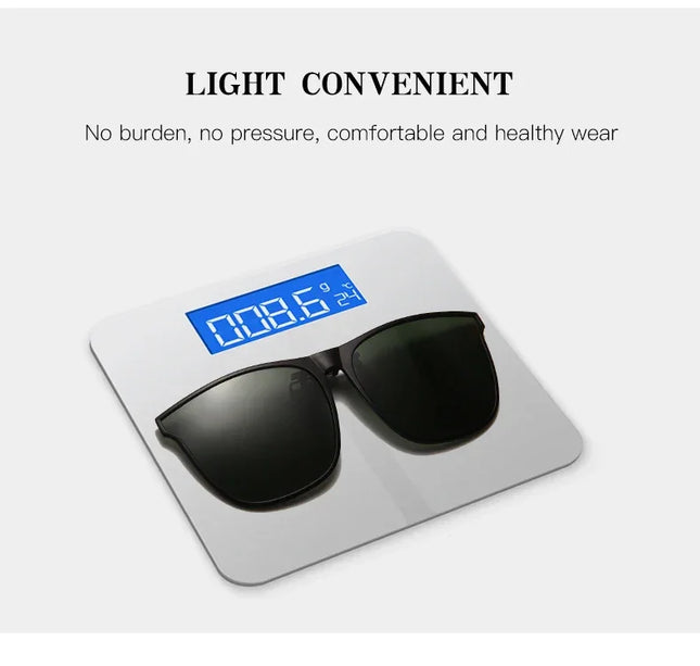 Men's Clip-On Polarized Sunglasses – Vintage Square Photochromic Night Vision Driving Glasses