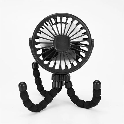 Portable 5-in-1 Octopus Fan – Silent Mini Folding Fan for Baby Stroller & Dorm