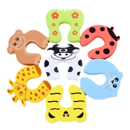 Cartoon Door Stopper – 2/5pcs Anti-Pinch Lock for Child Safety & Finger Protection