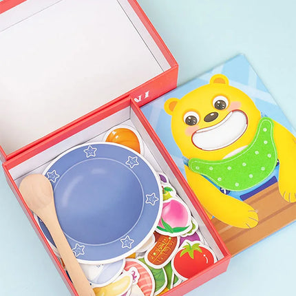 Montessori Brush Teeth Simulation Toy – Parent-Child Educational Puzzle Game for Kids Fine Motor Skills