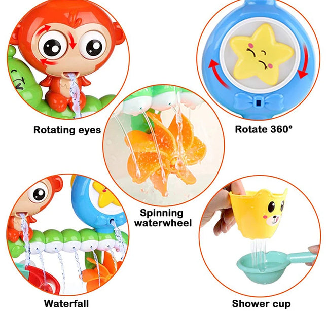 Monkey Shower Bath Toy – Cute Sprinkler Toy for Baby & Toddler Fun