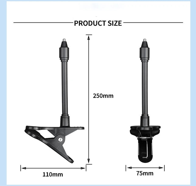 Portable Bendable Camera Holder – No-Punch Clamp Mount for Baby Monitor or Webcam