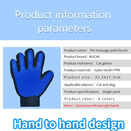 Hot Sell 1PC Cat Hair Remove Gloves Rubber Pet Beauty Cleaning Grooming Effective Massage Dog Combs Floating Brush 6 Color