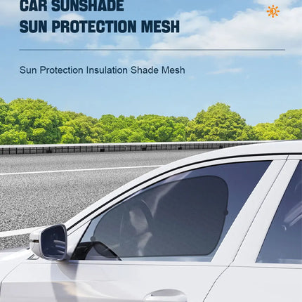 2pcs Car Window Sunshade – SEAMETAL UV Shield Curtains for Front & Rear Windows