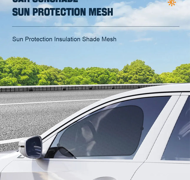 2pcs Car Window Sunshade – SEAMETAL UV Shield Curtains for Front & Rear Windows