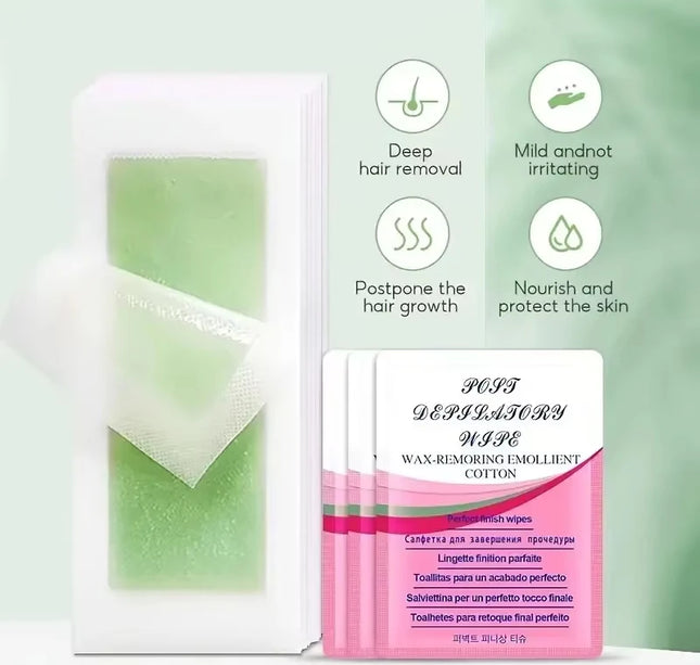 10/20/30/50/100 Pcs Depilatory Wax Strips Hair Removal Wax Paper Cold Wax Strips Paper For Face Neck Arm Leg Body Beauty Tools