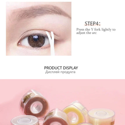 600pcs Double Fold Eyelid Tape – Invisible Self-Adhesive Lace Stickers for Eyelid Lift & Under Eye Beauty Tool